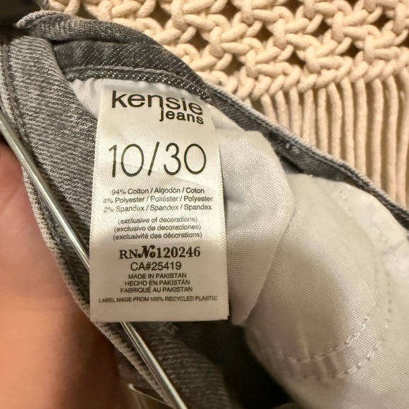 Kensie Women's Straight Leg Gray Jeans - Picture 3 of 3